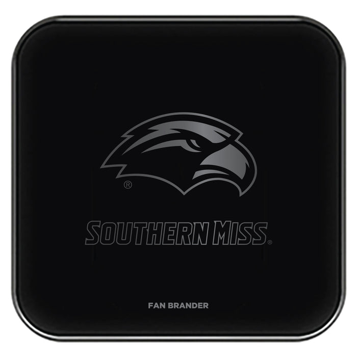 Fan Brander Fast Charging Wireless Charger with Southern Mississippi Golden Eagles laser etched Primary Logo