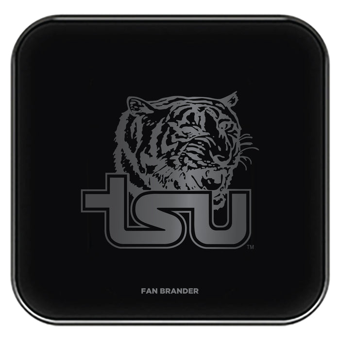 Fan Brander Fast Charging Wireless Charger with Tennessee State Tigers laser etched Primary Logo