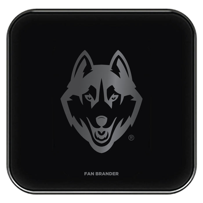 Fan Brander Fast Charging Wireless Charger with Uconn Huskies laser etched Primary Logo
