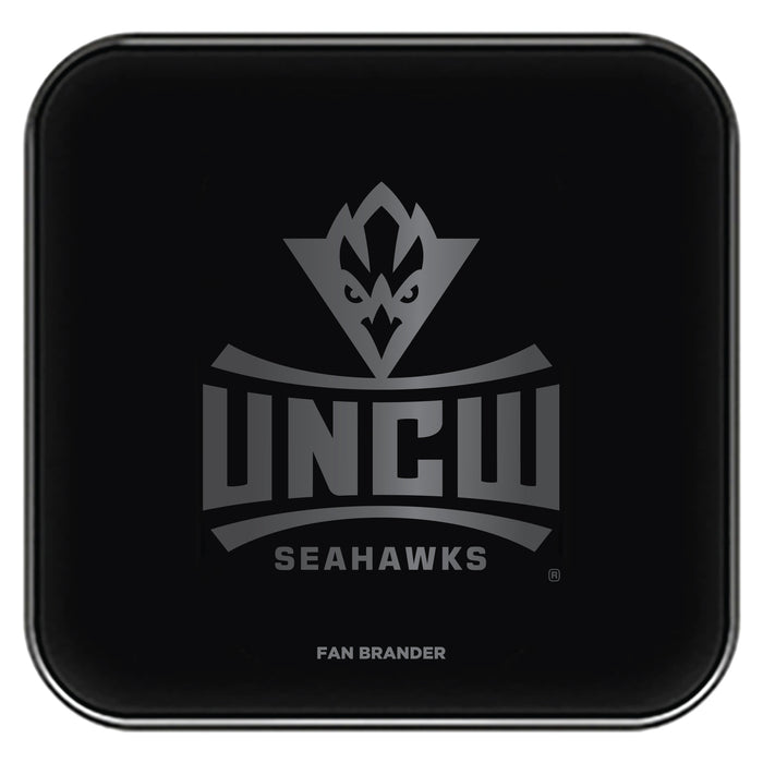 Fan Brander Fast Charging Wireless Charger with UNC Wilmington Seahawks laser etched Primary Logo