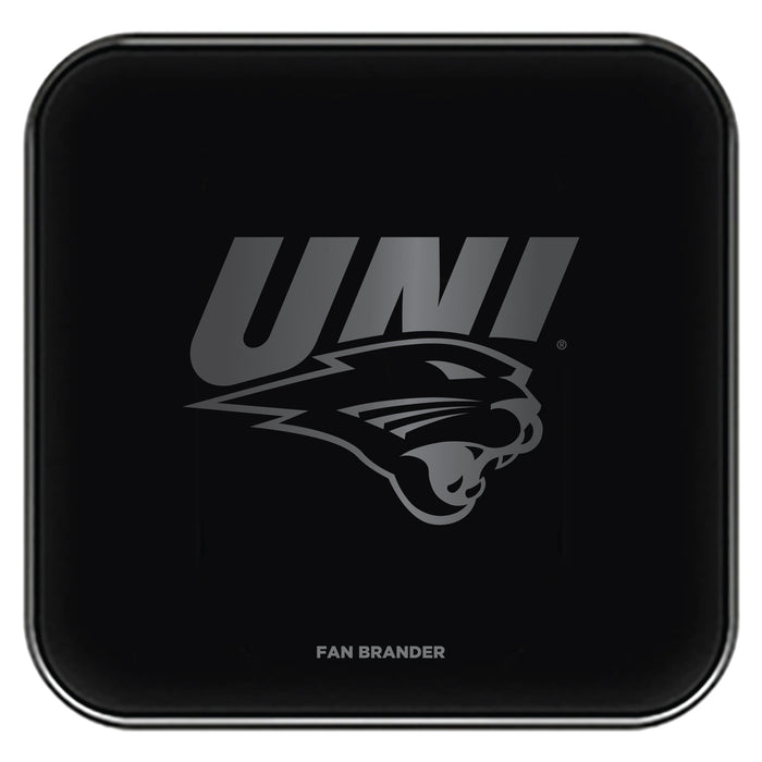 Fan Brander Fast Charging Wireless Charger with Northern Iowa Panthers laser etched Primary Logo