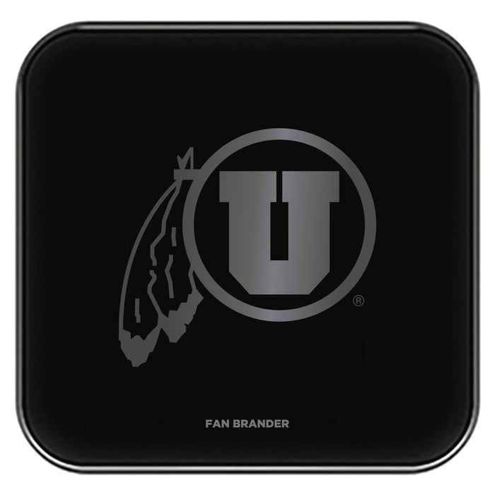 Fan Brander Fast Charging Wireless Charger with Utah Utes laser etched Primary Logo