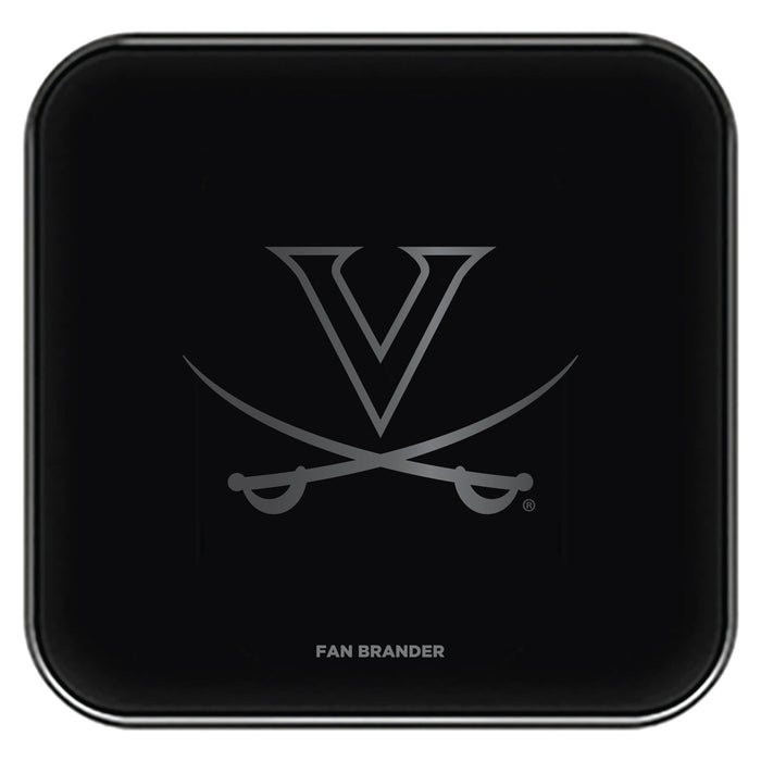 Fan Brander Fast Charging Wireless Charger with Virginia Cavaliers laser etched Primary Logo