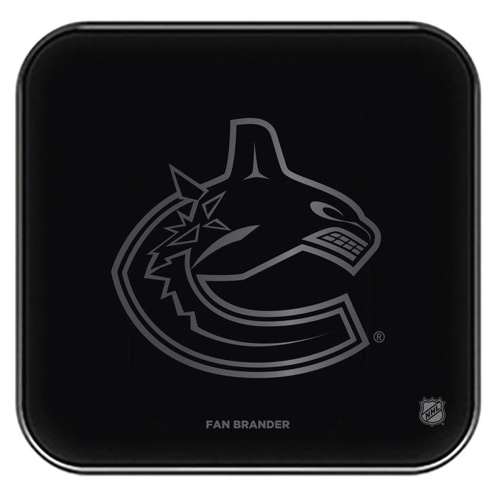 Fan Brander Fast Charging Wireless Charger with Vancouver Canucks laser etched Primary Logo