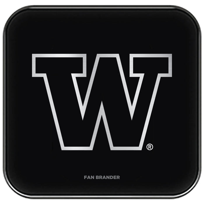 Fan Brander Fast Charging Wireless Charger with Washington Huskies laser etched Primary Logo