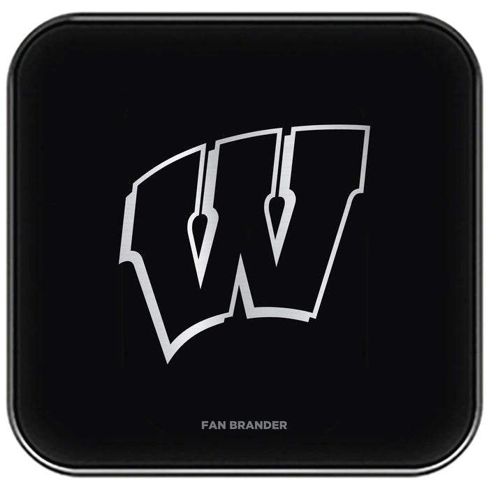Fan Brander Fast Charging Wireless Charger with Wisconsin Badgers laser etched Primary Logo