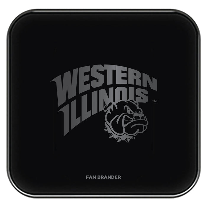 Fan Brander Fast Charging Wireless Charger with Western Illinois University Leathernecks laser etched Primary Logo