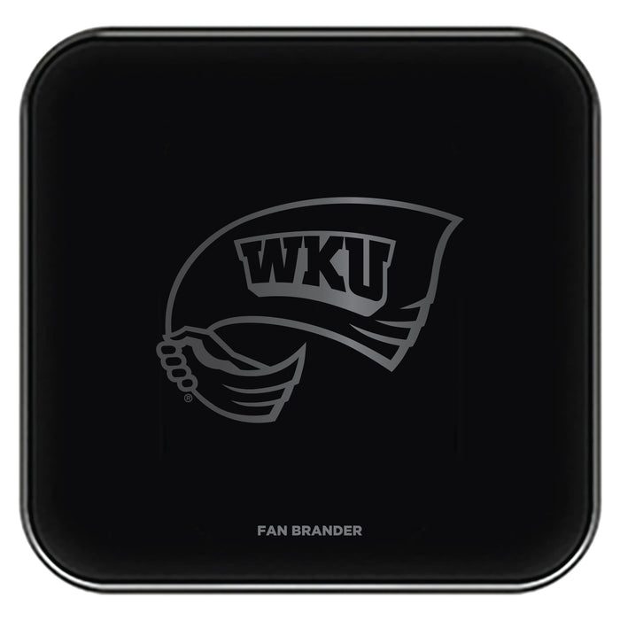 Fan Brander Fast Charging Wireless Charger with Western Kentucky Hilltoppers laser etched Primary Logo