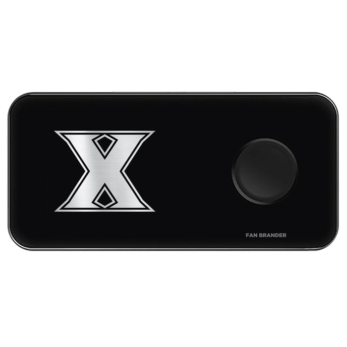 Fan Brander 3 in 1 Glass Wireless Charger with Xavier Musketeers laser etched Primary Logo
