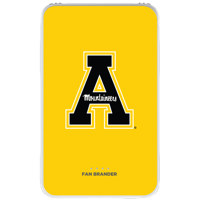 Fan Brander 10,000 mAh Portable Power Bank with Appalachian State Mountaineers Primary Logo on Team Background