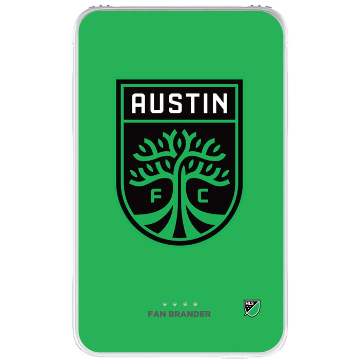 Fan Brander 10,000 mAh Portable Power Bank with Austin FC Primary Logo on Team Background