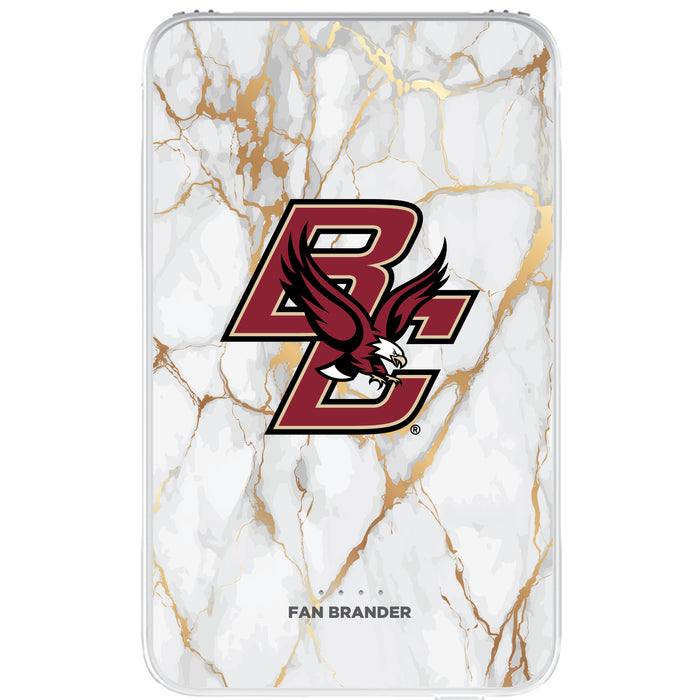Fan Brander 10,000 mAh Portable Power Bank with Boston College Eagles Whate Marble Design