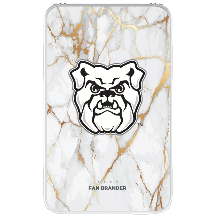 Fan Brander 10,000 mAh Portable Power Bank with Butler Bulldogs Whate Marble Design