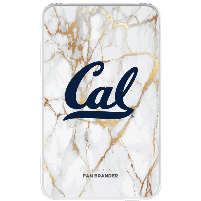 Fan Brander 10,000 mAh Portable Power Bank with California Bears Whate Marble Design
