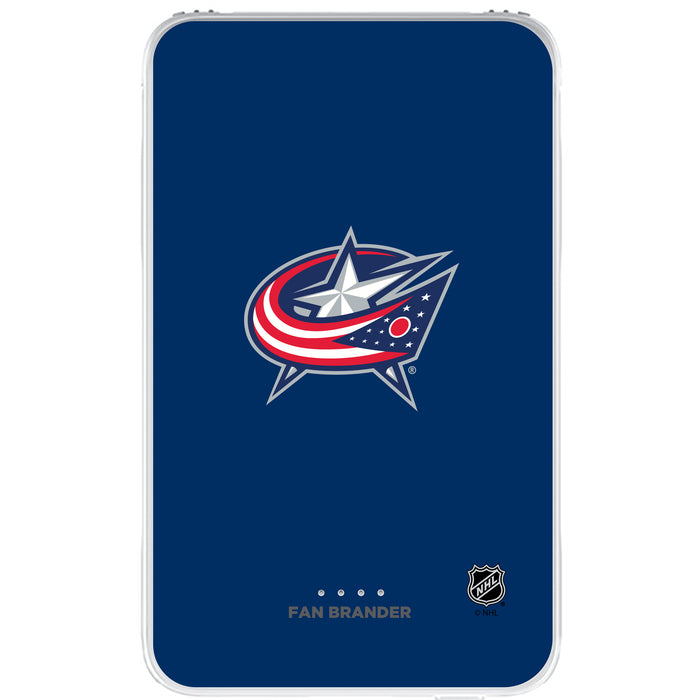 Fan Brander 10,000 mAh Portable Power Bank with Columbus Blue Jackets Primary Logo on Team Background