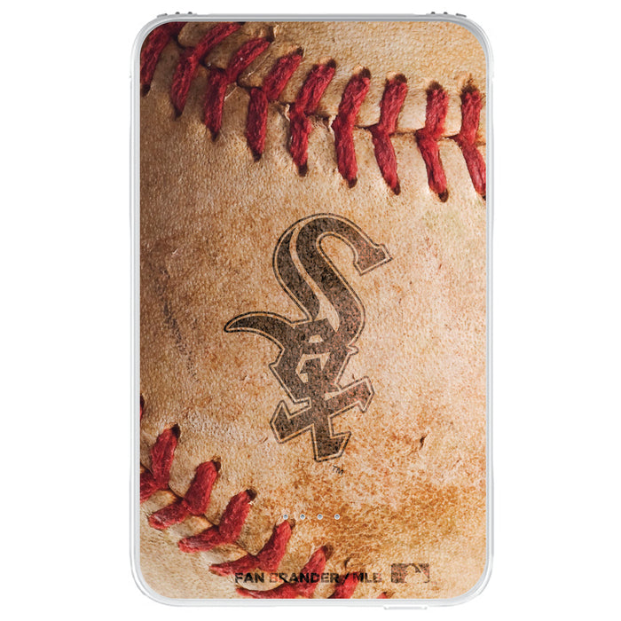 Fan Brander 10,000 mAh Portable Power Bank with Chicago White Sox Primary Logo with Baseball Design