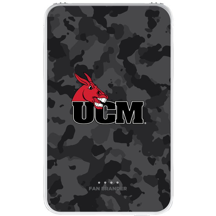 Fan Brander 10,000 mAh Portable Power Bank with Central Missouri Mules Urban Camo Background