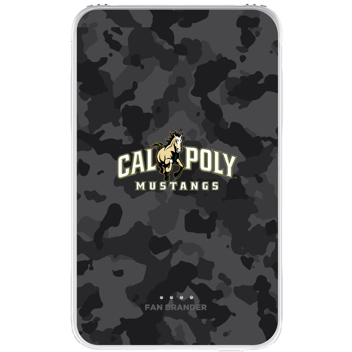 Fan Brander 10,000 mAh Portable Power Bank with Cal Poly Mustangs Urban Camo Background
