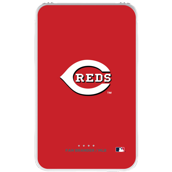 Fan Brander 10,000 mAh Portable Power Bank with Cincinnati Reds Primary Logo on Team Background