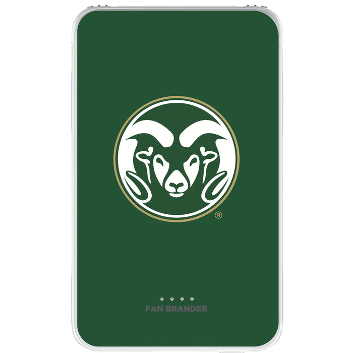 Fan Brander 10,000 mAh Portable Power Bank with Colorado State Rams Primary Logo on Team Background