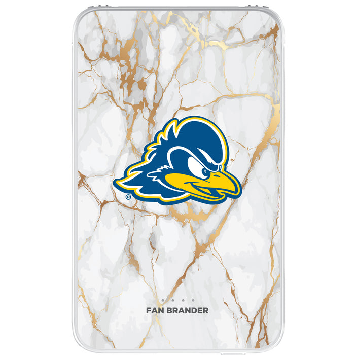 Fan Brander 10,000 mAh Portable Power Bank with Delaware Fightin' Blue Hens Whate Marble Design