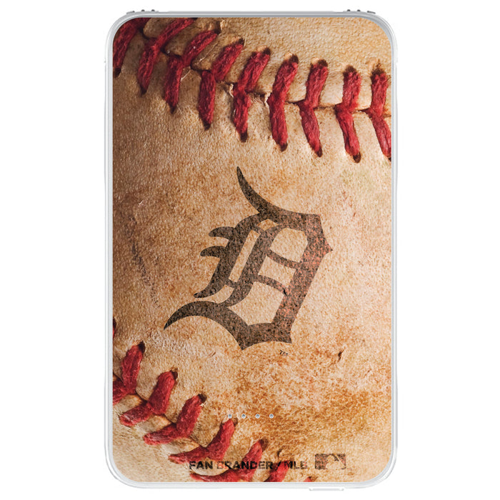 Fan Brander 10,000 mAh Portable Power Bank with Detroit Tigers Primary Logo with Baseball Design