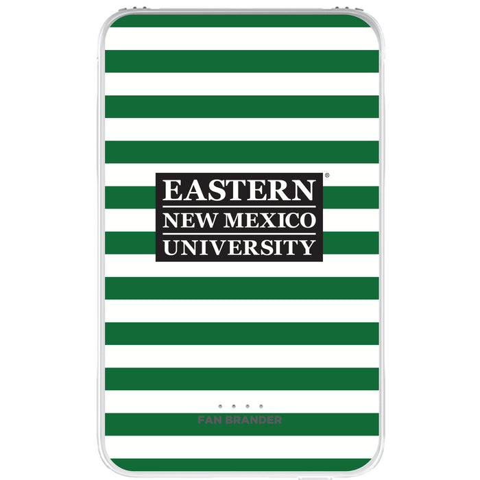 Fan Brander 10,000 mAh Portable Power Bank with Eastern New Mexico Greyhounds Stripes Design