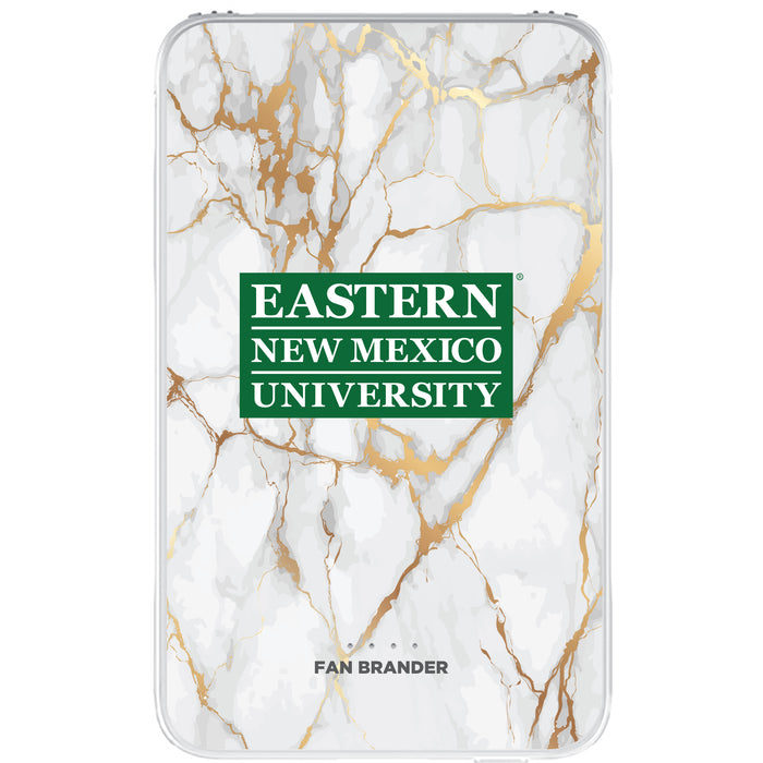 Fan Brander 10,000 mAh Portable Power Bank with Eastern New Mexico Greyhounds Whate Marble Design
