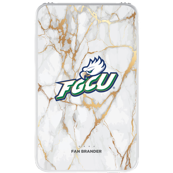 Fan Brander 10,000 mAh Portable Power Bank with Florida Gulf Coast Eagles Whate Marble Design