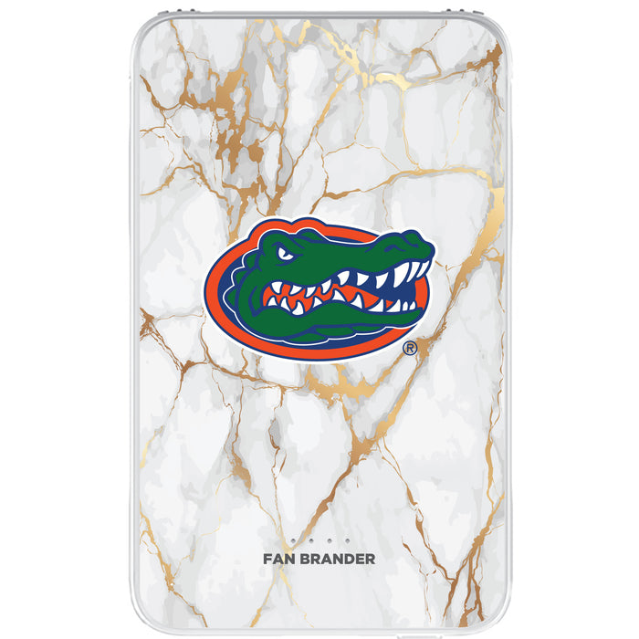 Fan Brander 10,000 mAh Portable Power Bank with Florida Gators Whate Marble Design