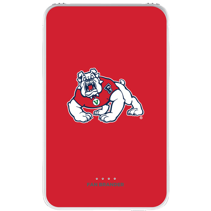 Fan Brander 10,000 mAh Portable Power Bank with Fresno State Bulldogs Primary Logo on Team Background