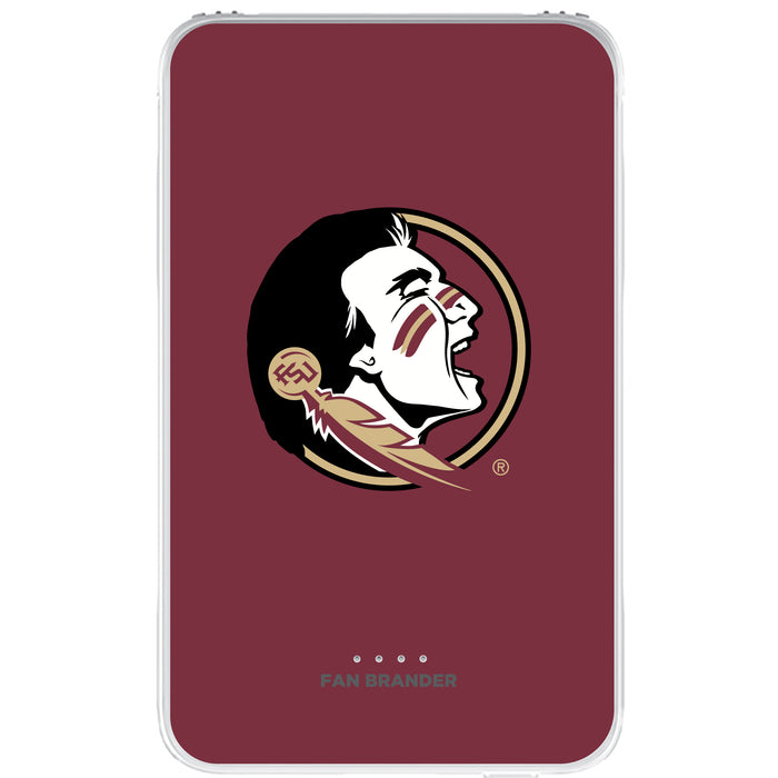 Fan Brander 10,000 mAh Portable Power Bank with Florida State Seminoles Primary Logo on Team Background