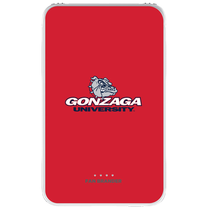 Fan Brander 10,000 mAh Portable Power Bank with Gonzaga Bulldogs Primary Logo on Team Background