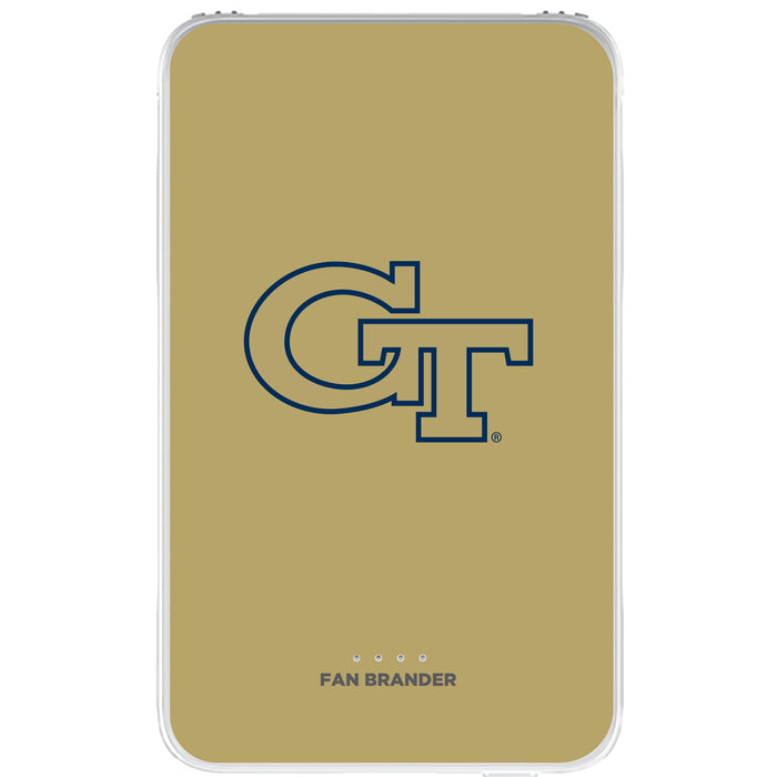 Fan Brander 10,000 mAh Portable Power Bank with Georgia Tech Yellow Jackets Primary Logo on Team Background