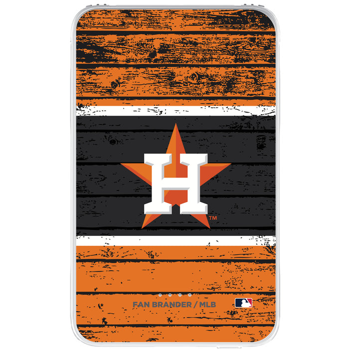 Fan Brander 10,000 mAh Portable Power Bank with Houston Astros Primary Logo on Wood Design