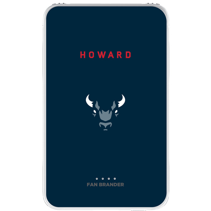 Fan Brander 10,000 mAh Portable Power Bank with Howard Bison Primary Logo on Team Background