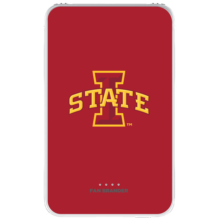 Fan Brander 10,000 mAh Portable Power Bank with Iowa State Cyclones Primary Logo on Team Background