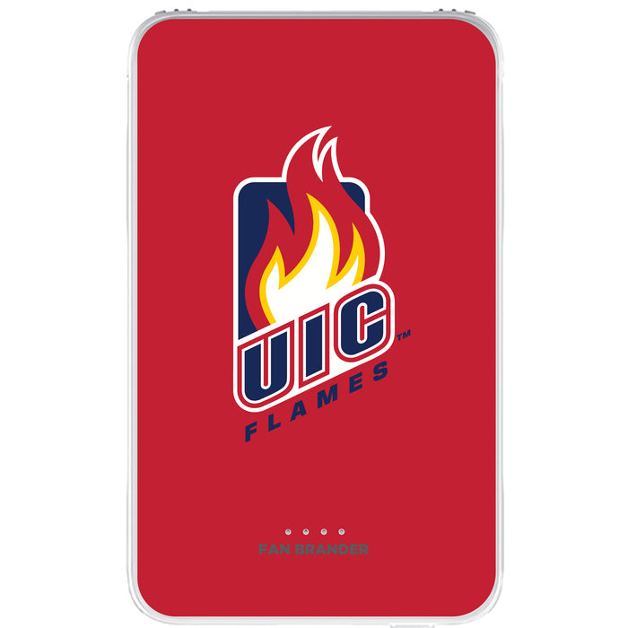 Fan Brander 10,000 mAh Portable Power Bank with Illinois @ Chicago Flames Primary Logo on Team Background