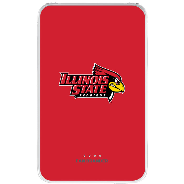Fan Brander 10,000 mAh Portable Power Bank with Illinois State Redbirds Primary Logo on Team Background