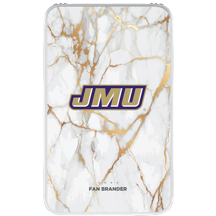 Fan Brander 10,000 mAh Portable Power Bank with James Madison Dukes Whate Marble Design