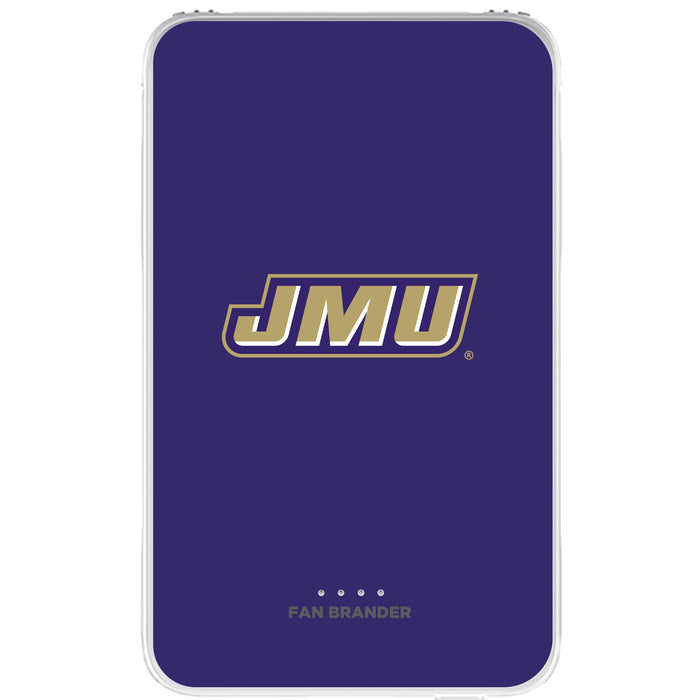 Fan Brander 10,000 mAh Portable Power Bank with James Madison Dukes Primary Logo on Team Background