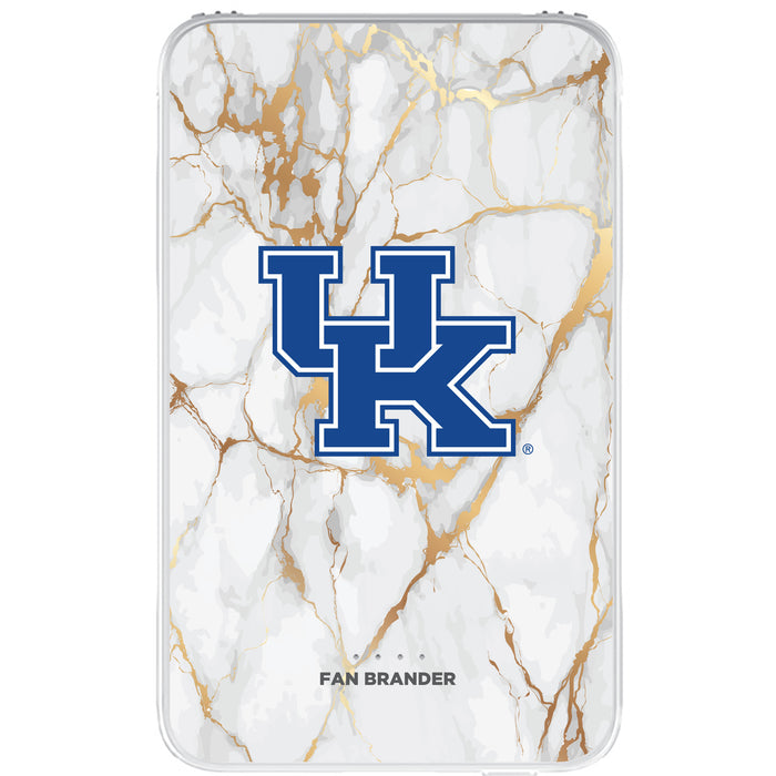 Fan Brander 10,000 mAh Portable Power Bank with Kentucky Wildcats Whate Marble Design