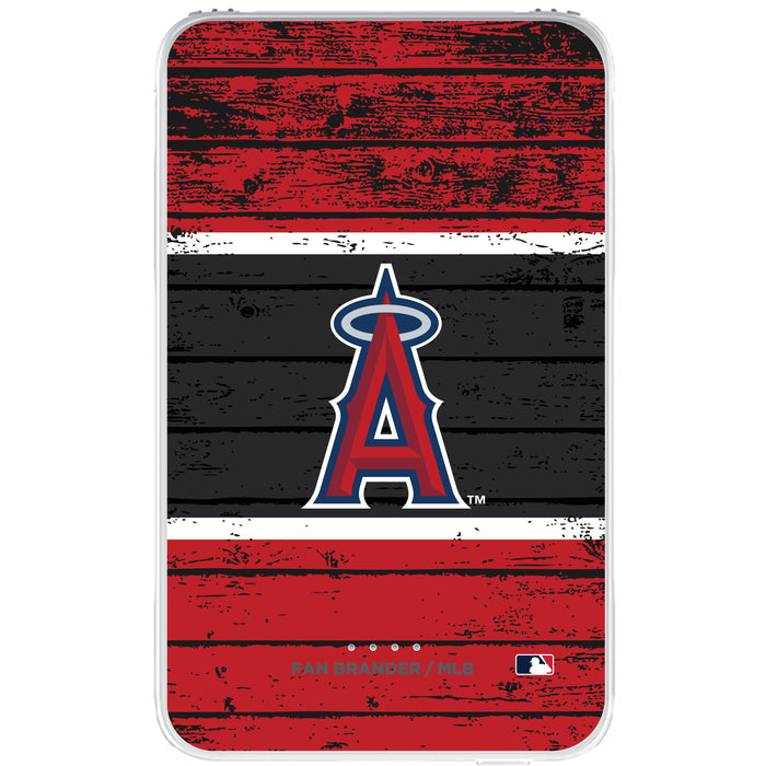Fan Brander 10,000 mAh Portable Power Bank with Los Angeles Angels Primary Logo on Wood Design