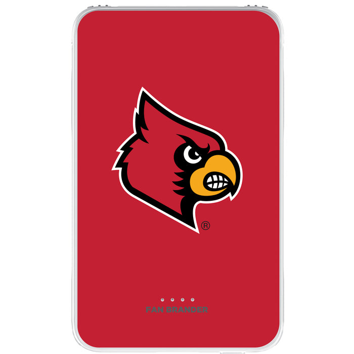 Fan Brander 10,000 mAh Portable Power Bank with Louisville Cardinals Primary Logo on Team Background