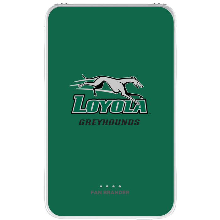 Fan Brander 10,000 mAh Portable Power Bank with Loyola Univ Of Maryland Hounds Primary Logo on Team Background