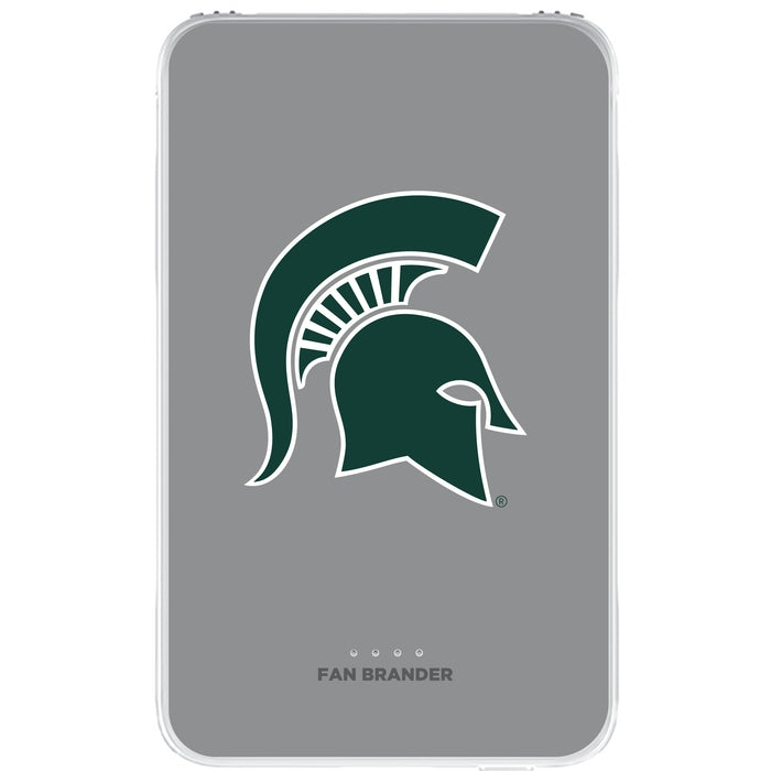 Fan Brander 10,000 mAh Portable Power Bank with Michigan State Spartans Primary Logo on Team Background