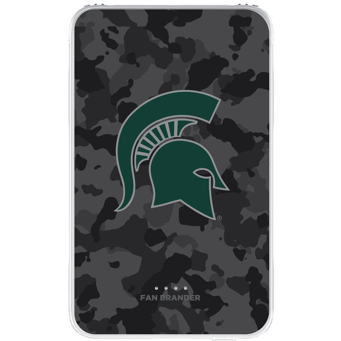 Fan Brander 10,000 mAh Portable Power Bank with Michigan State Spartans Urban Camo Background