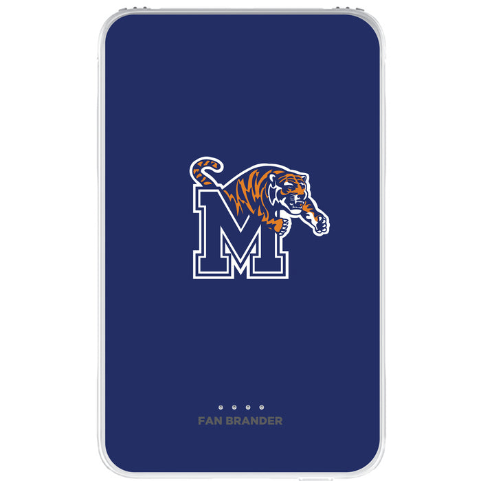Fan Brander 10,000 mAh Portable Power Bank with Memphis Tigers Primary Logo on Team Background