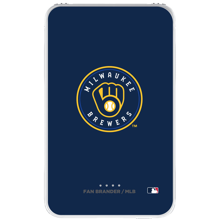 Fan Brander 10,000 mAh Portable Power Bank with Milwaukee Brewers Primary Logo on Team Background