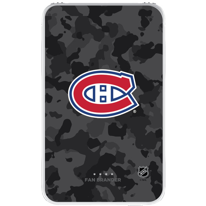 Fan Brander 10,000 mAh Portable Power Bank with Montreal Canadiens Urban Camo Background